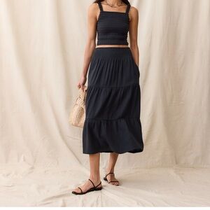 Marine Layer Corinne Double Cloth Maxi Skirt